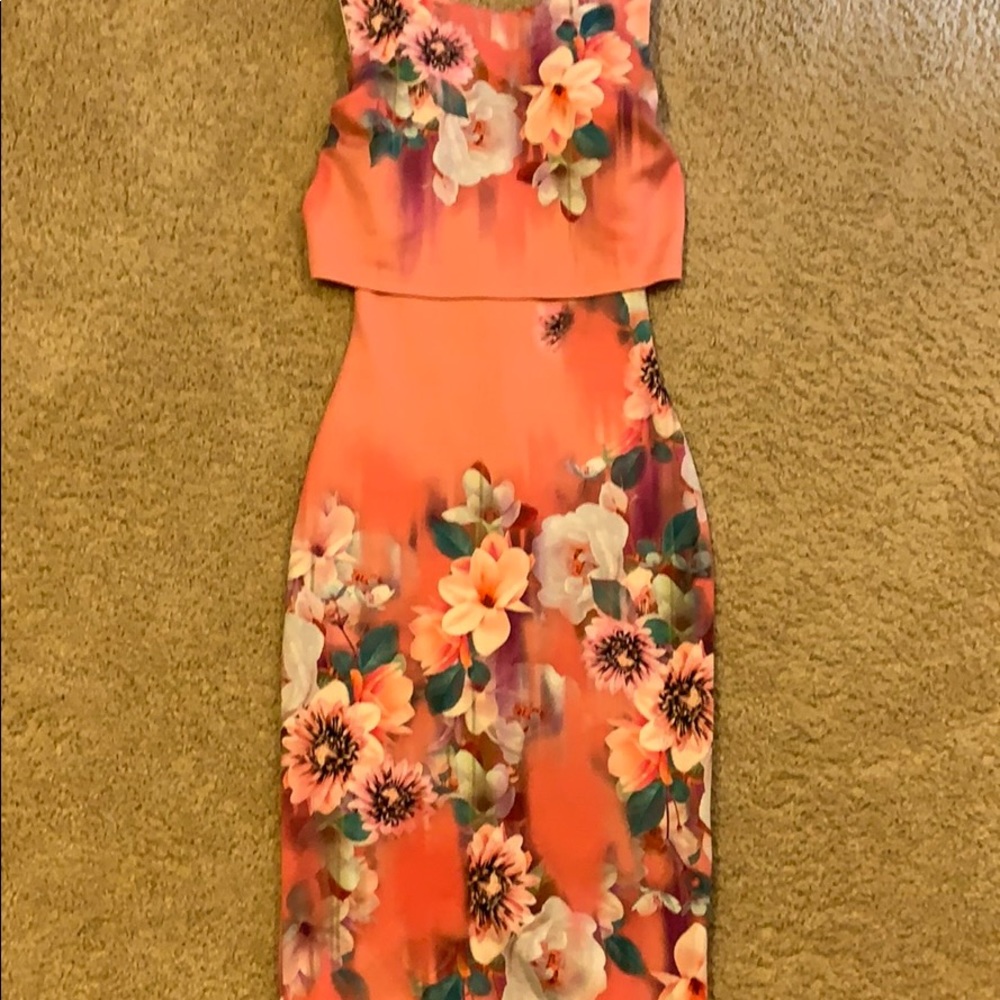 ASOS scuba floral dress size 0